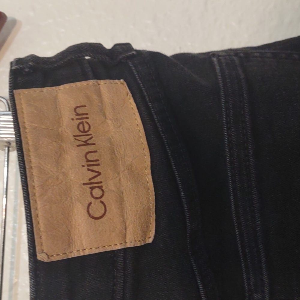 USED CALVIN KLEIN SKINNY 30W X 30L 70% COTTON 28% POLYESTER 2% ELASTANE BLACK - Picture 8 of 15